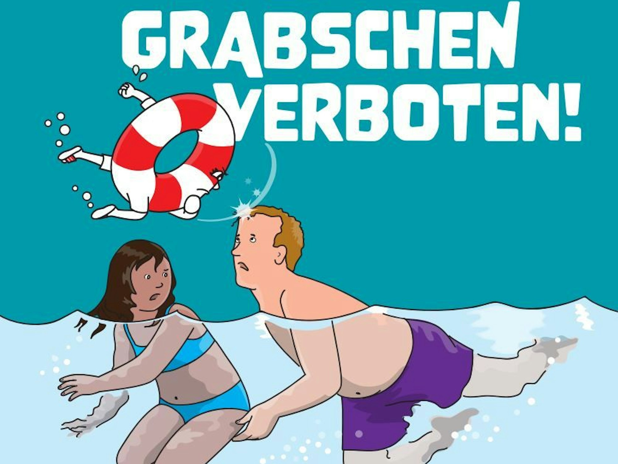 Eine Illustration zeigt einen Mann, der eine Frau am Gesäß packt.