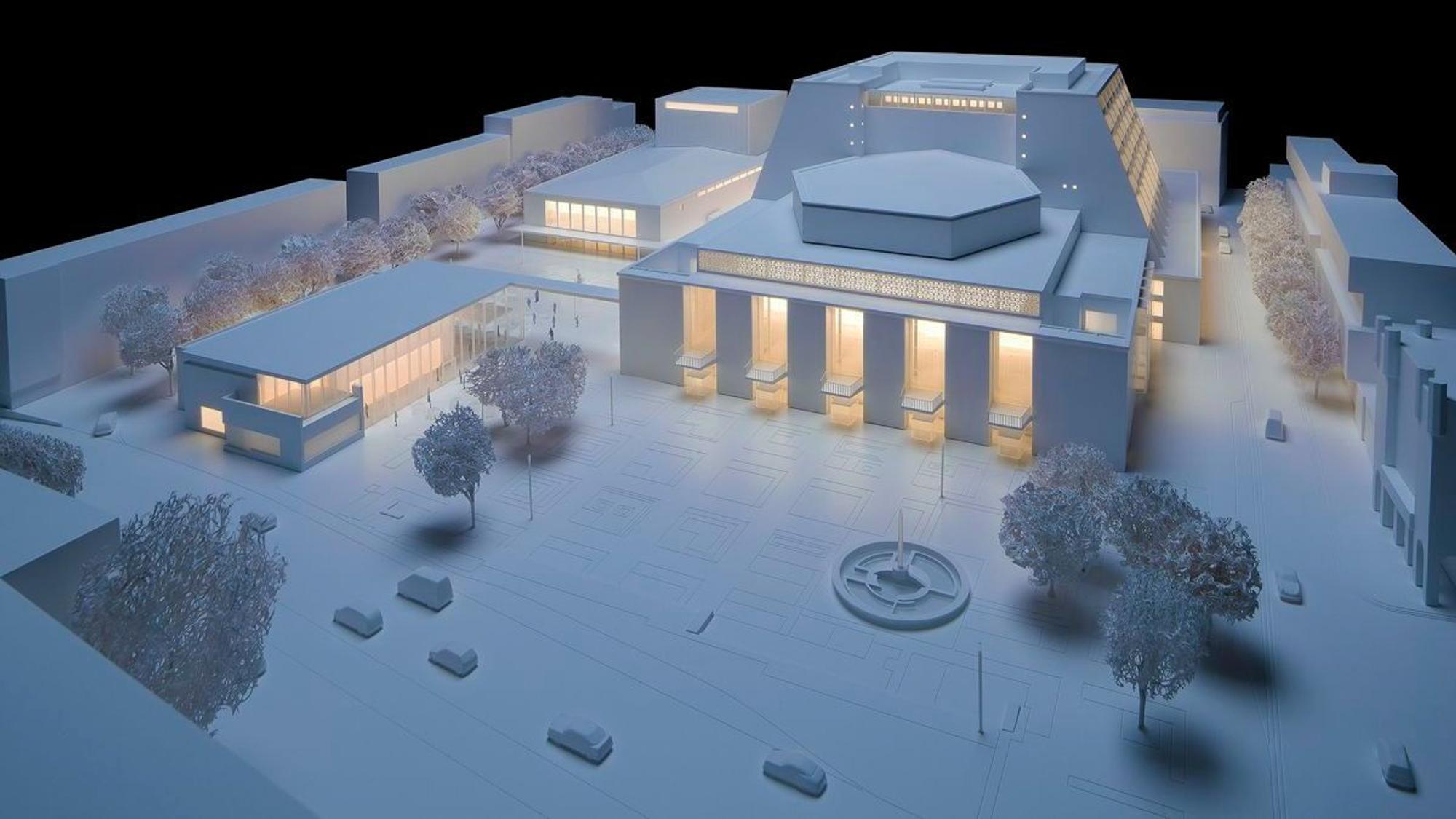 Architekturmodell Umbau Oper und Schauspielhaus Köln.