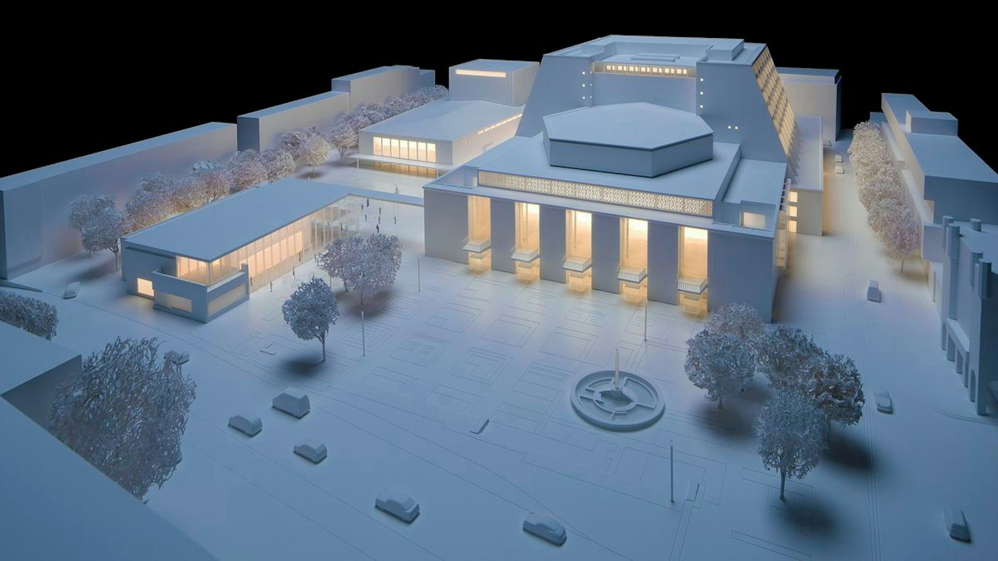 Architekturmodell Umbau Oper und Schauspielhaus Köln.