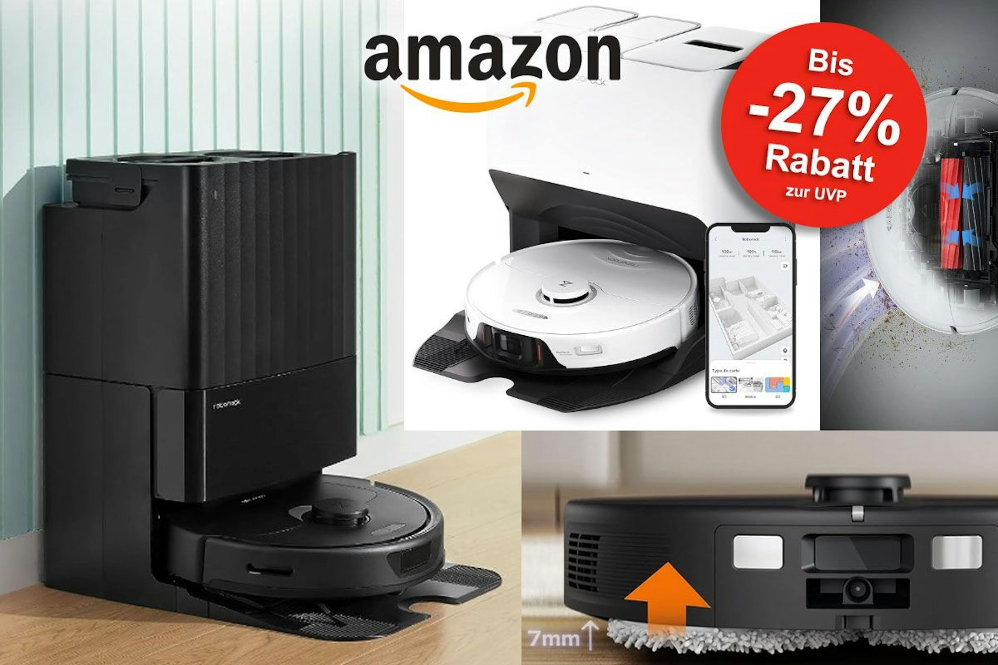 Aus dem Bild sind 2 Modelle von roborock zu sehen.