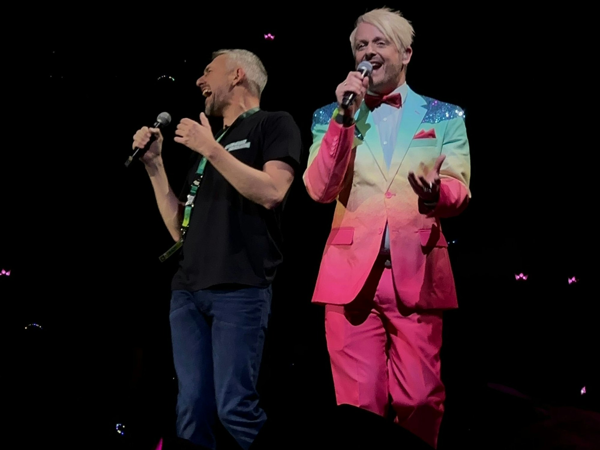 Ross Anthony mit Sebastian Pufpaff in Köln.