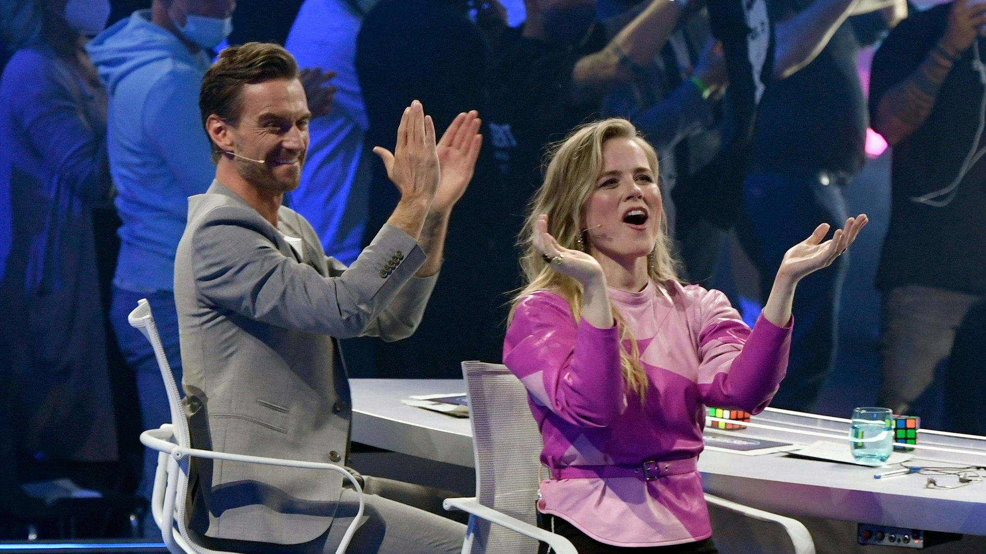 Florian Silbereisen und Ilse DeLange, Jurymitglieder der RTL-Castingshow „Deutschland sucht den Superstar“.