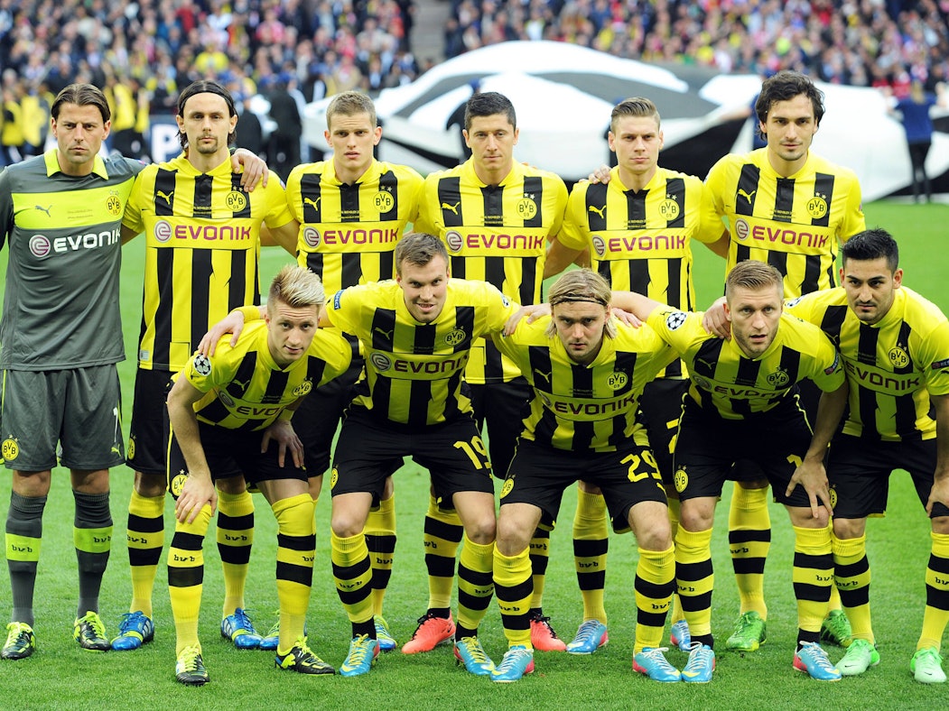 Das Foto der Startelf von Borussia Dortmund.