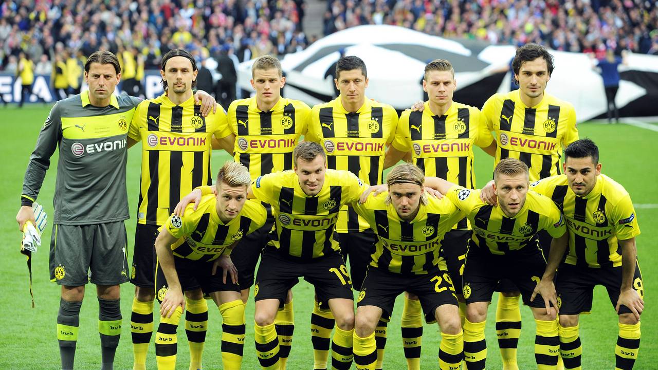 Das Foto der Startelf von Borussia Dortmund.