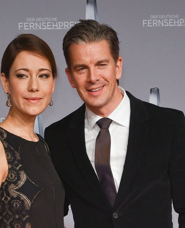Moderator Markus Lanz und seine damalige Frau Angela kommen zur Verleihung des Deutschen Fernsehpreises, hier im Januar 2016 in Düsseldorf.