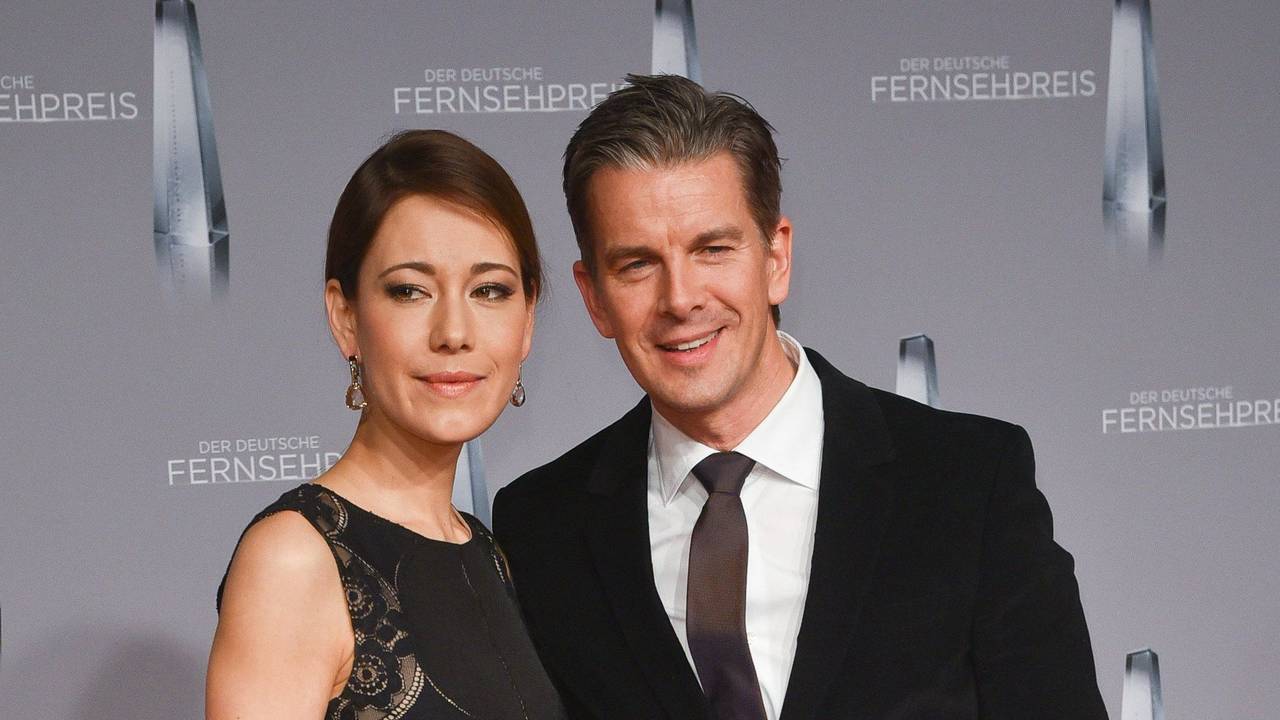 Moderator Markus Lanz und seine damalige Frau Angela kommen zur Verleihung des Deutschen Fernsehpreises, hier im Januar 2016 in Düsseldorf.