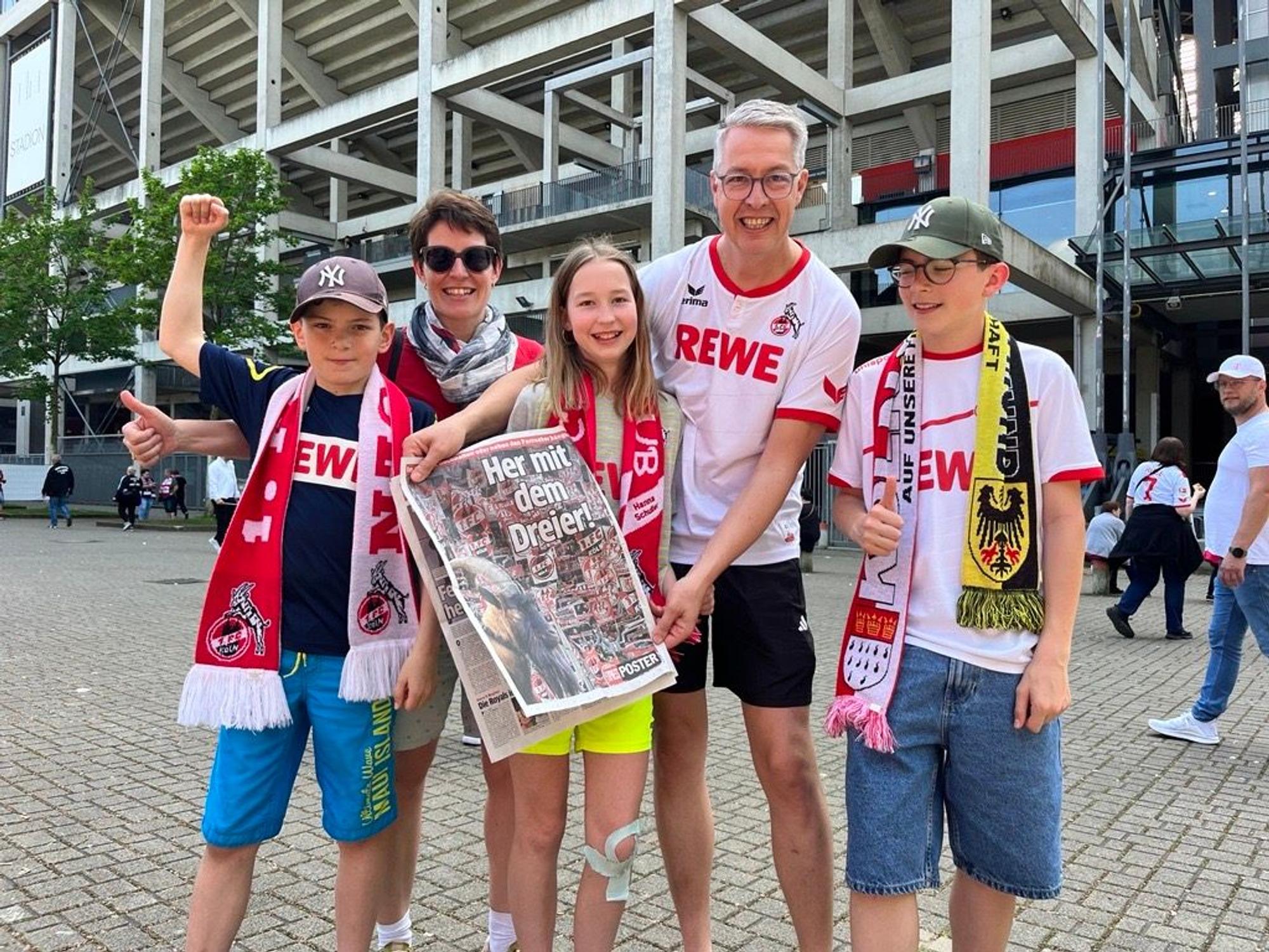 FC-Fan Tom mit Familie.