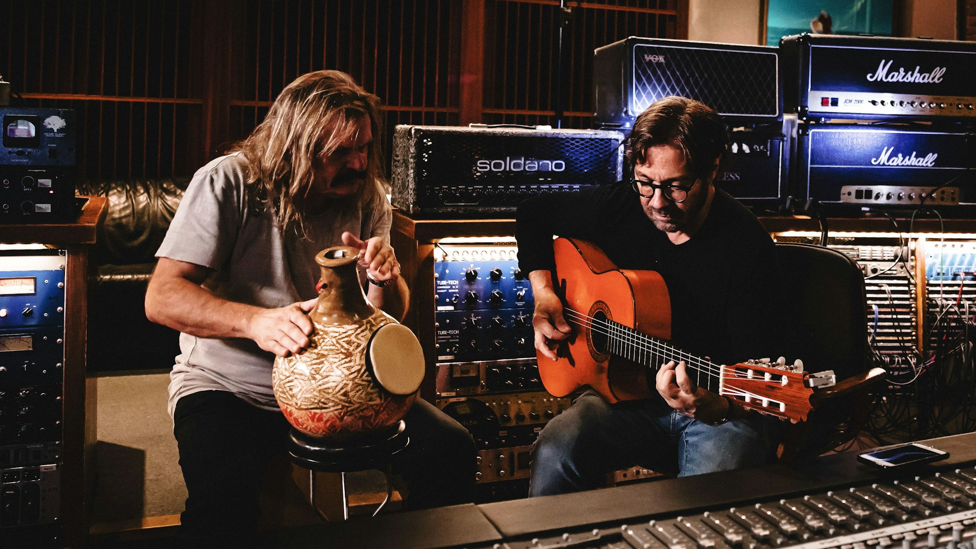 Leslie Mandoki mit Al Di Meola.