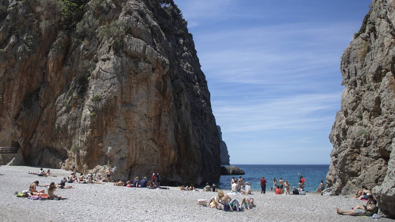Der Strand „Sa Calobra“ auf Mallorca.
