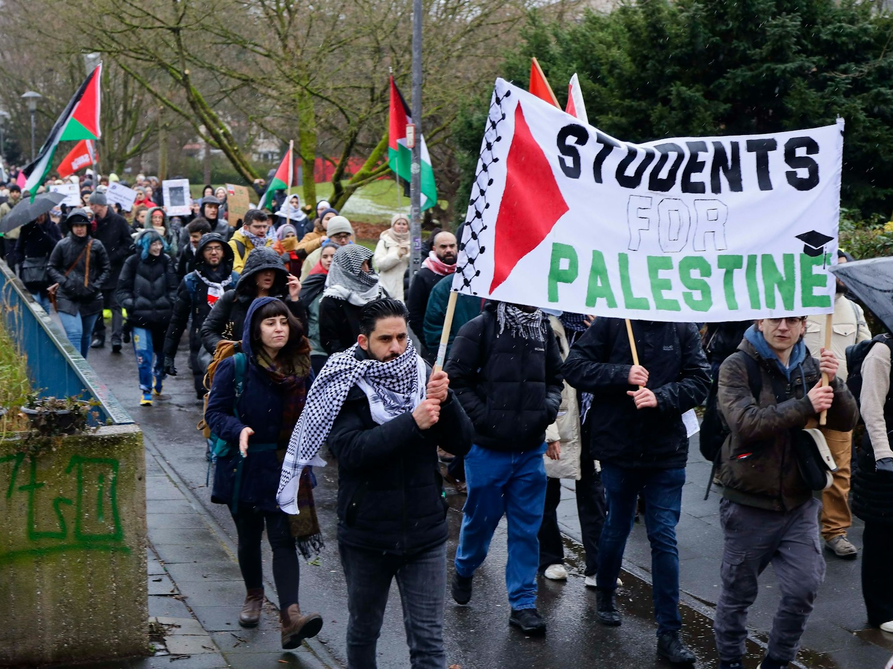 Pro-Paästina Demo an der Universität Köln.