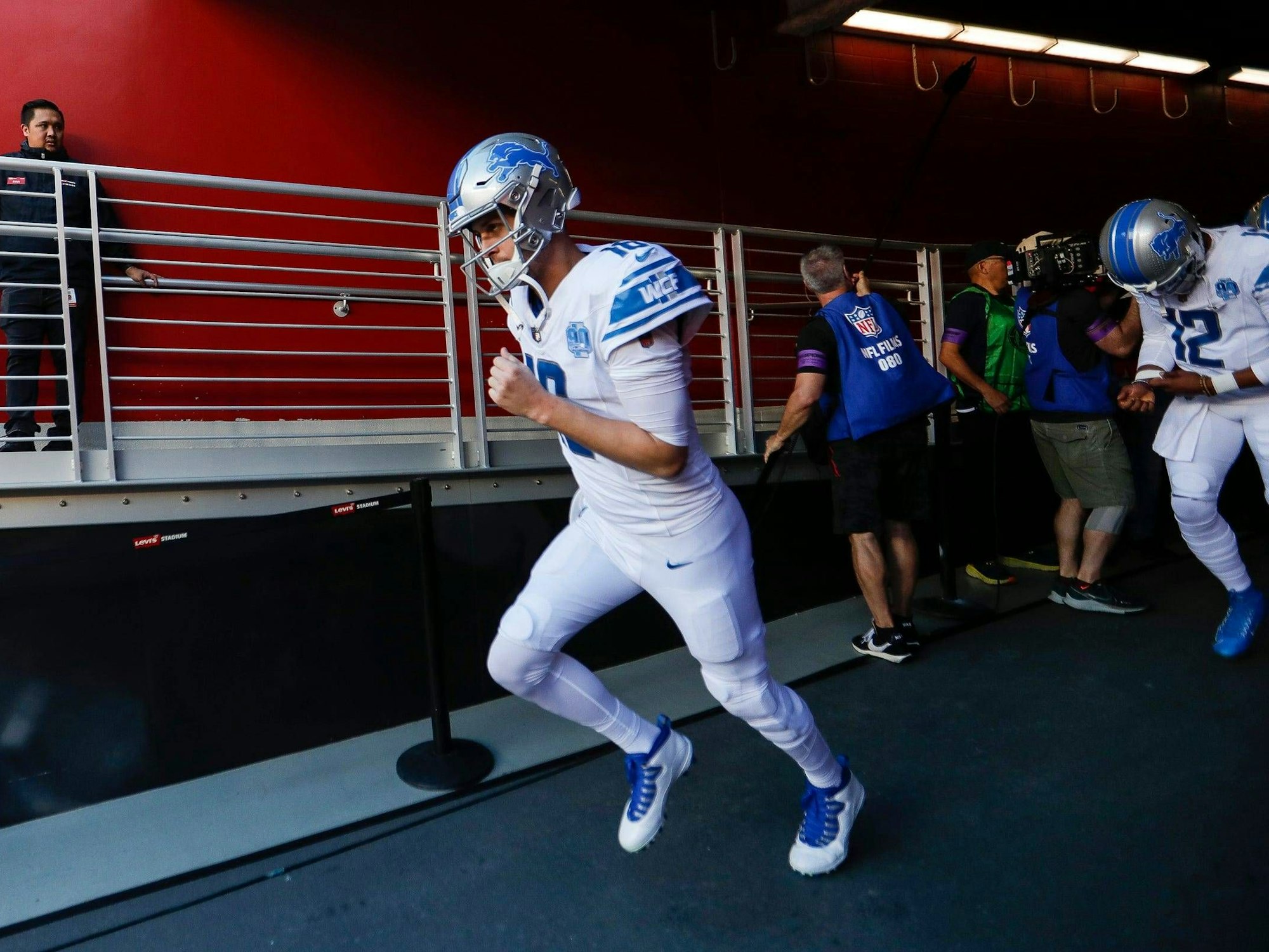 Lions-Quarterback Jared Goff vor dem NFC-Championship-Game am 29. Januar 2024 in Kalifornien.