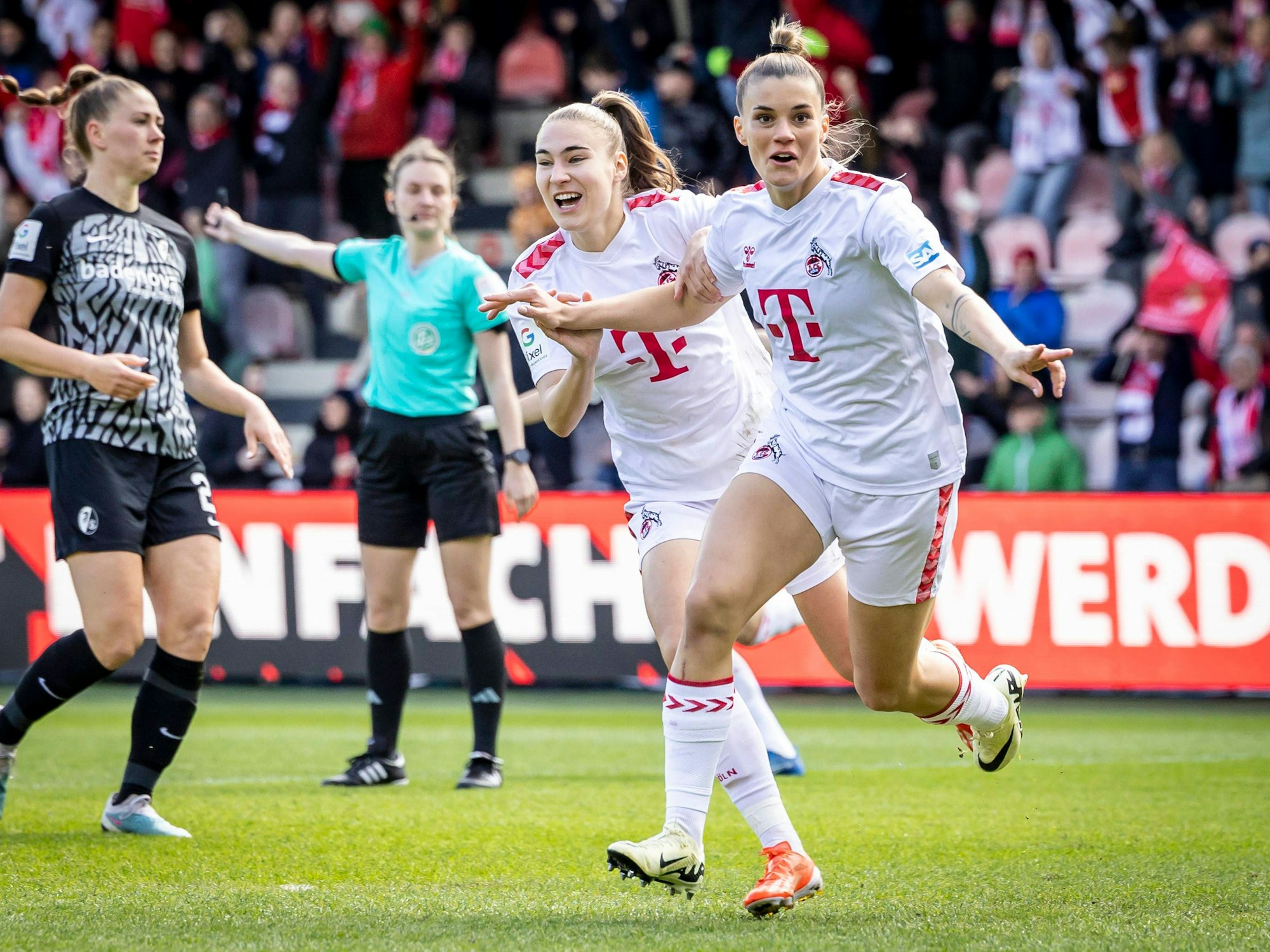 Selina Cerci jubelt über einen Treffer.