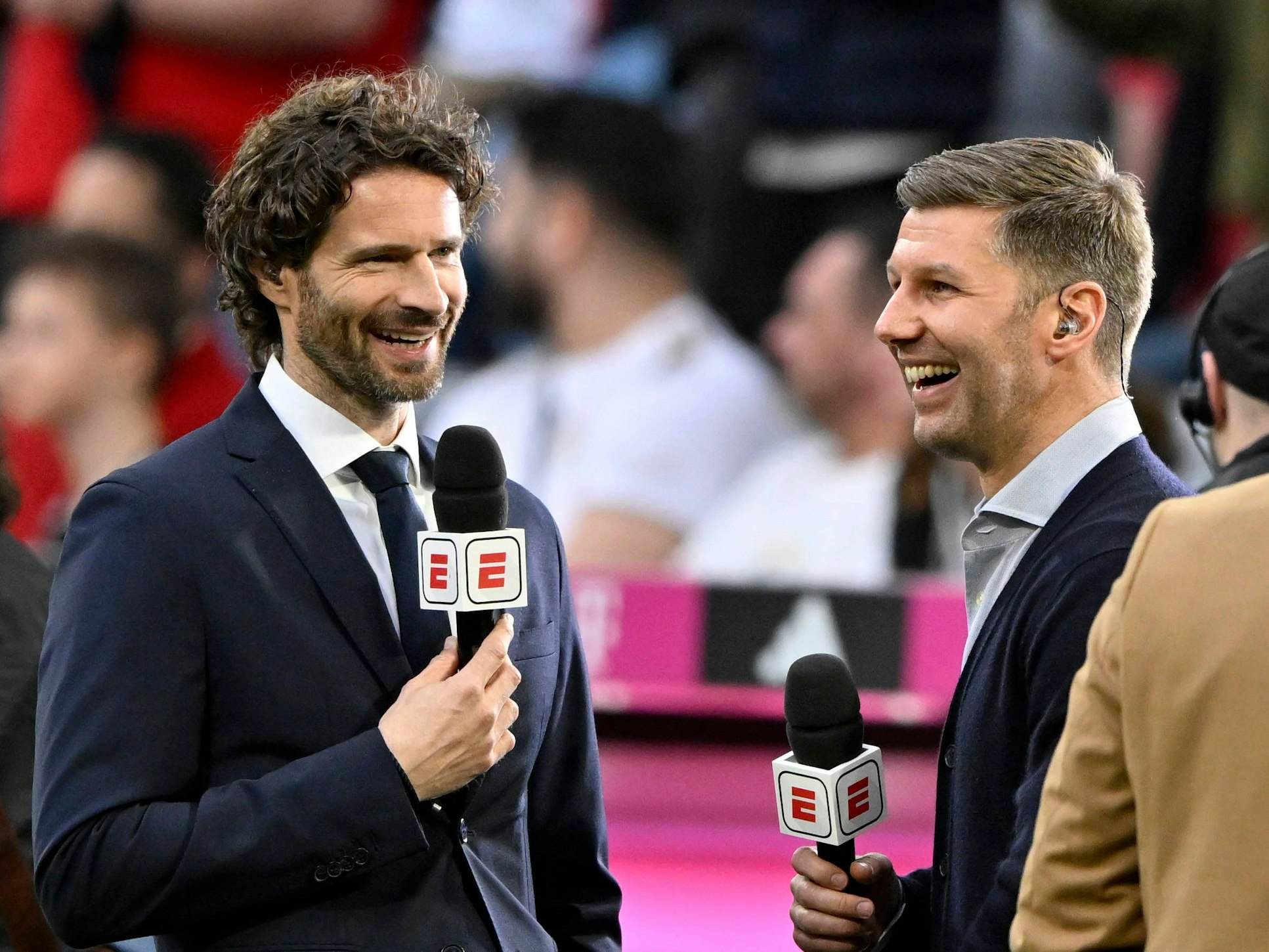 Ex-Nationalspieler Arne Friedrich im Gespräch mit Ex-Nationalspieler Thomas Hitzlsperger.