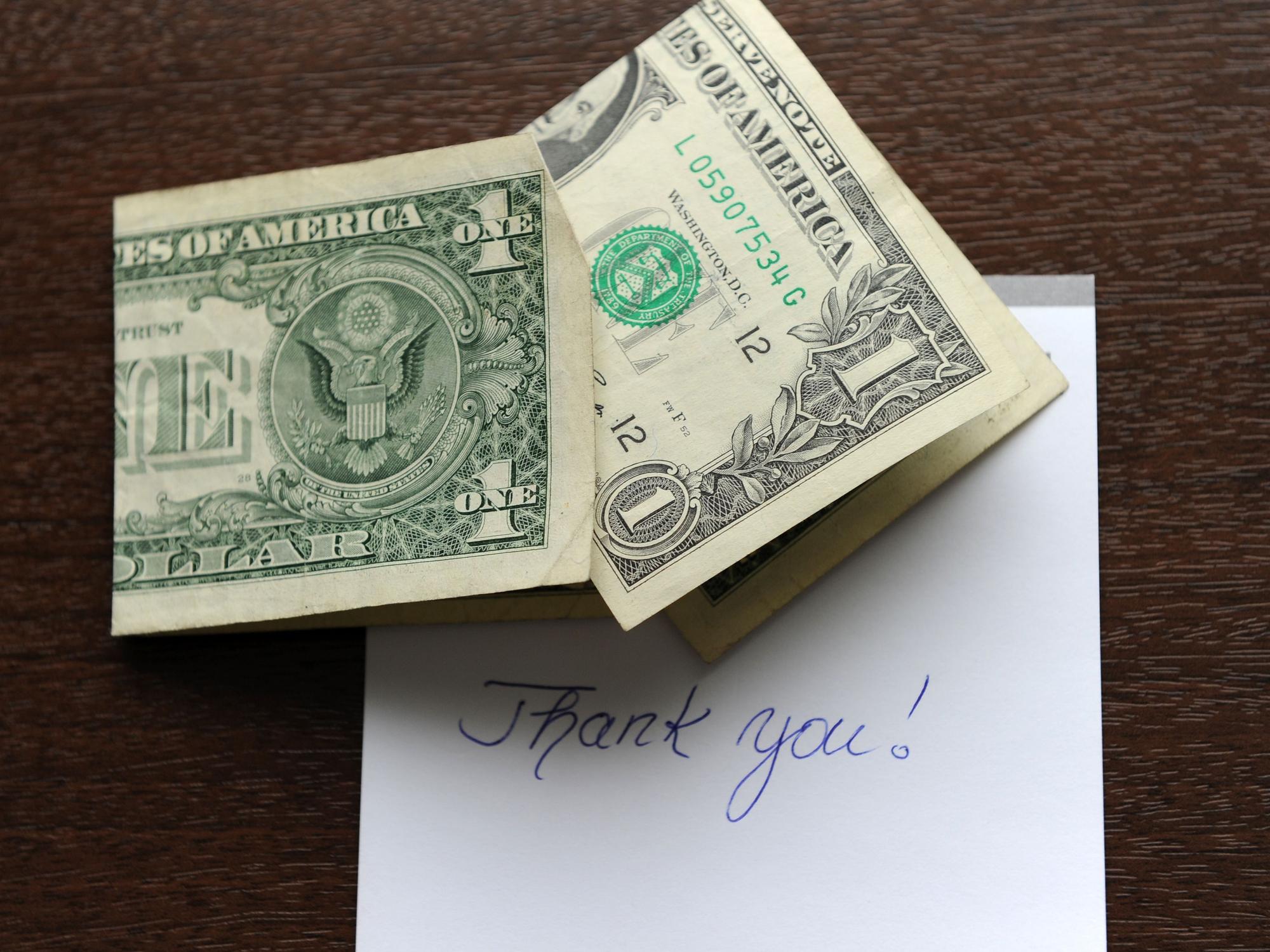 In den USA darf es beim Trinkgeld gerne etwas mehr sein.