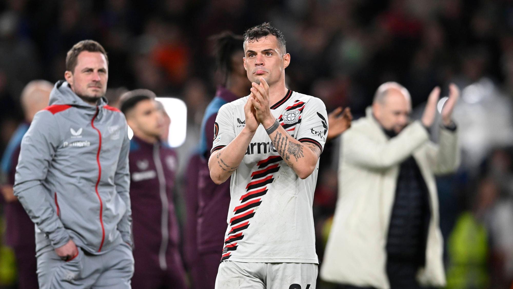 Granit Xhaka bedankte sich enttäuscht bei den Fans.