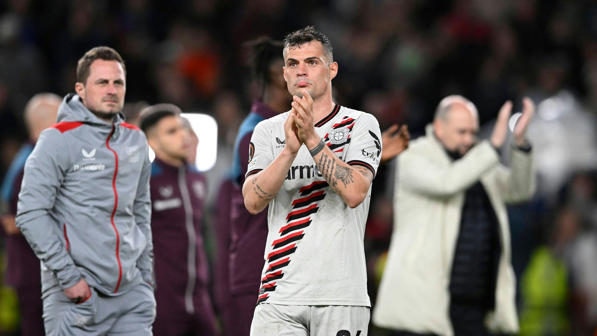 Granit Xhaka bedankte sich enttäuscht bei den Fans.