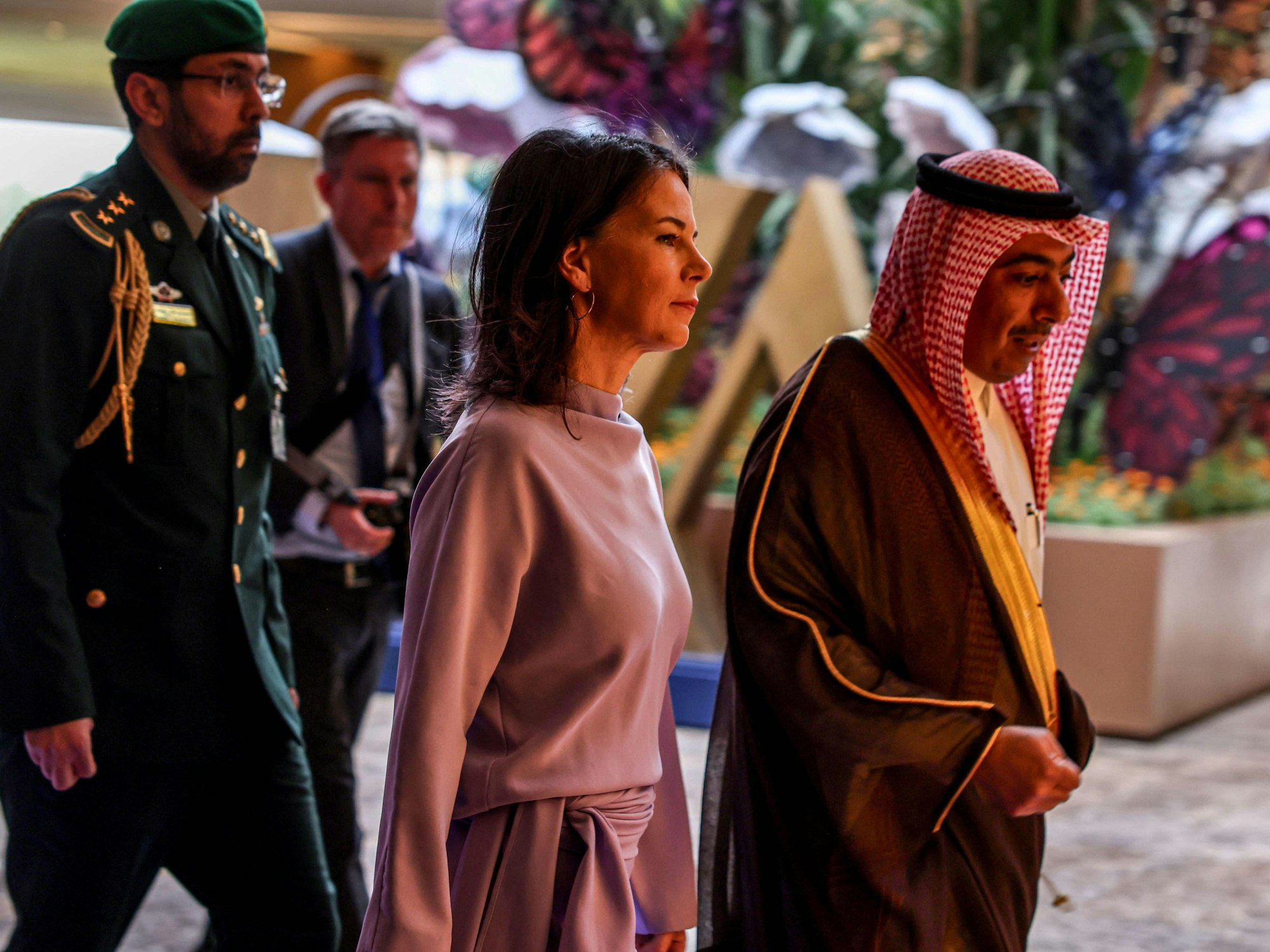 Wird auch Deutschland Palästina als eigenen Staat anerkennen? Die deutsche Außenministerin Annalena Baerbock Ende April 2024 bei einem Ministertreffen in Riad, bei dem es um den Konflikt zwischen Israel und der militanten Hamas ging.AFP