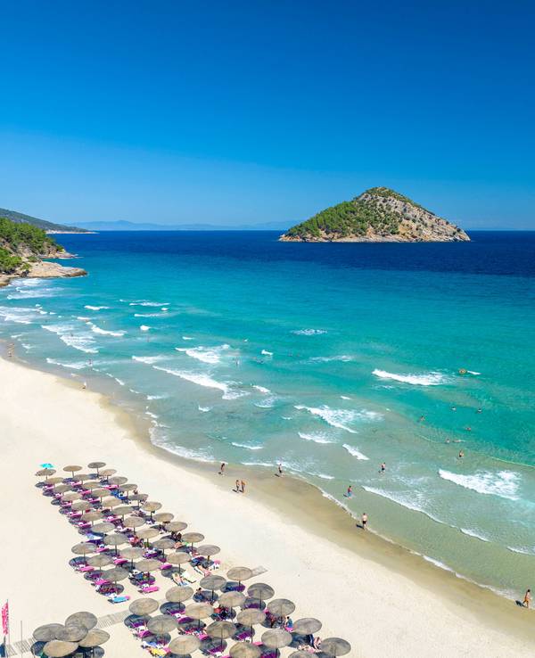 Ein Strand in Griechenland.