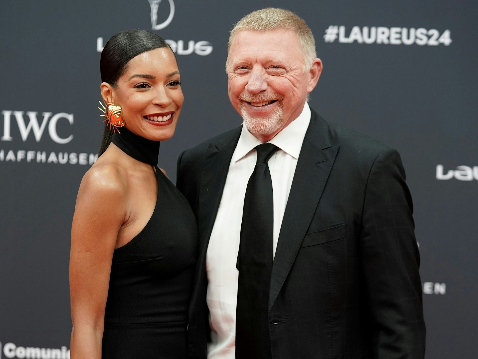 Boris Becker und Lilian Monteiro auf dem roten Teppich vor der Verleihung des Laureus World Sports Awards. In sieben Kategorien werden die weltbesten Athleten mit dem sogenannten «Sport-Oscar» ausgezeichnet.