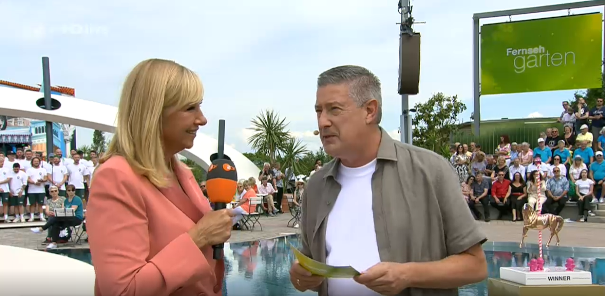 Andrea Kiewel und Joachim Llambi im Gespräch.