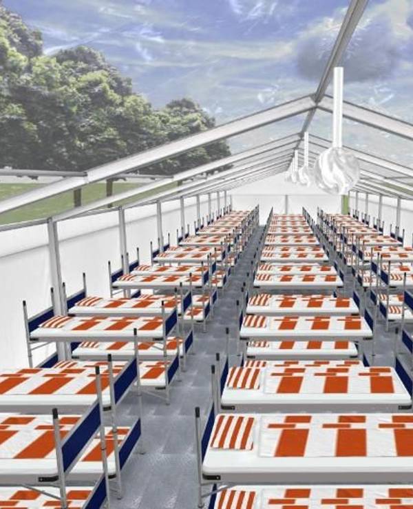 Fan Camp zur Europameisterschaft 2024 im Jugendpark am Rhein.