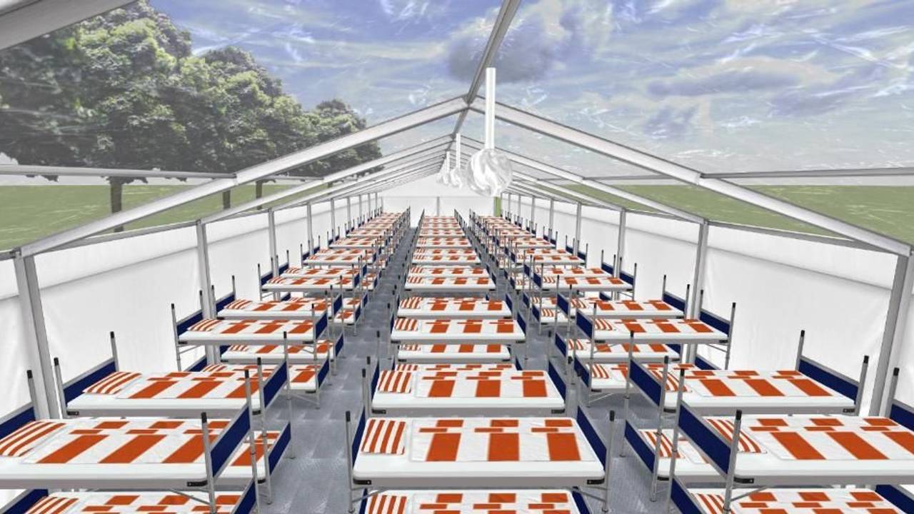 Fan Camp zur Europameisterschaft 2024 im Jugendpark am Rhein.
