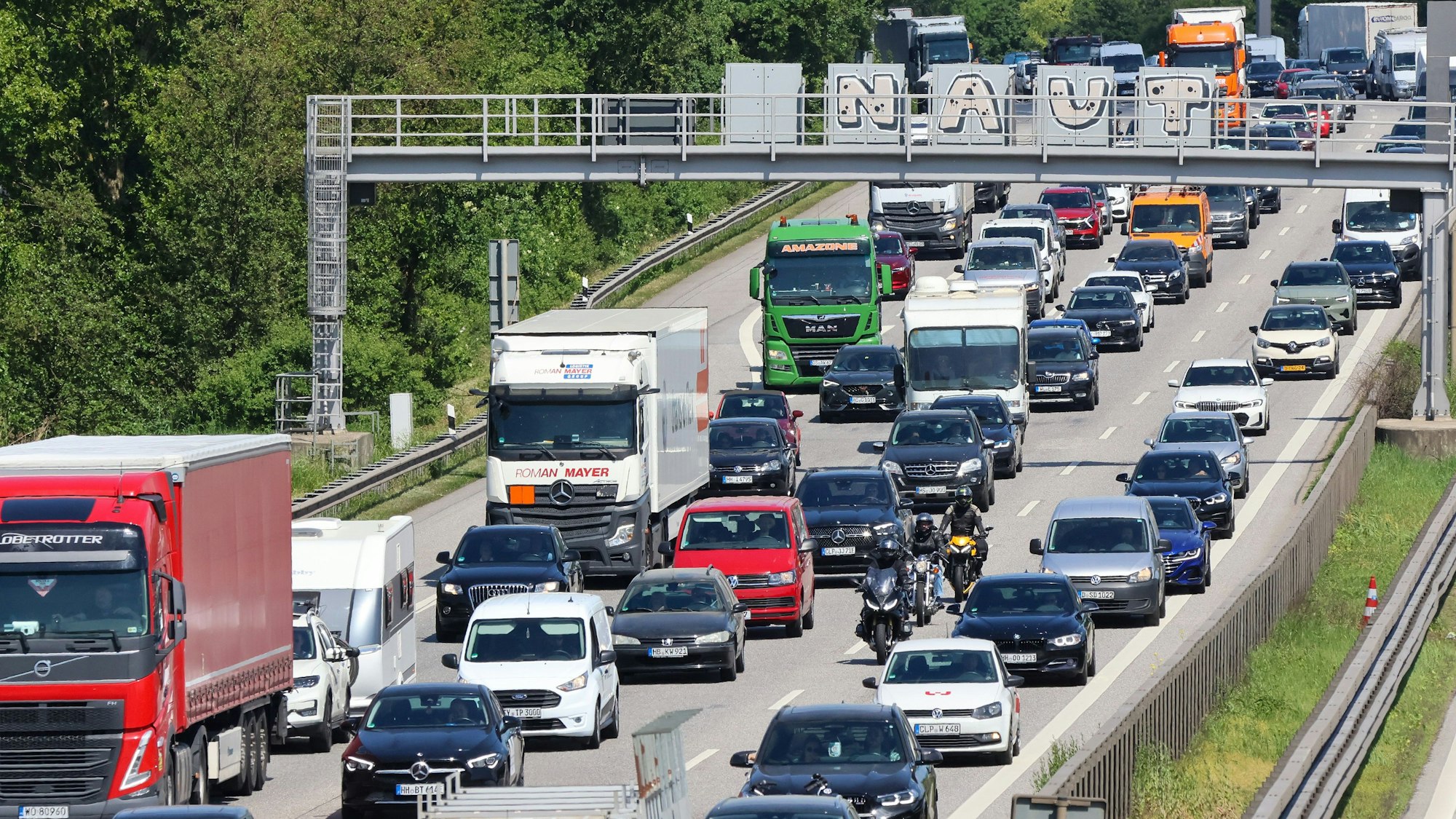 Stau auf der Autobahn