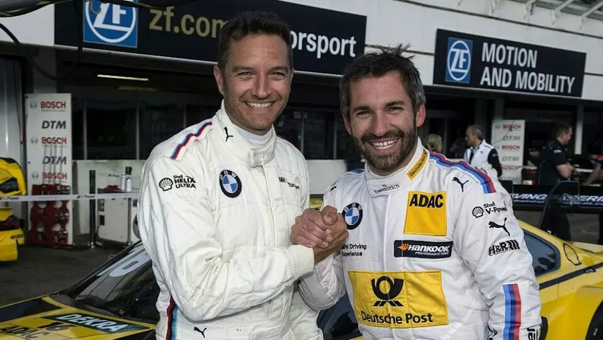 Die BMW-Werksfahrer Timo Scheider und Timo Glock
Foto: BMW AG