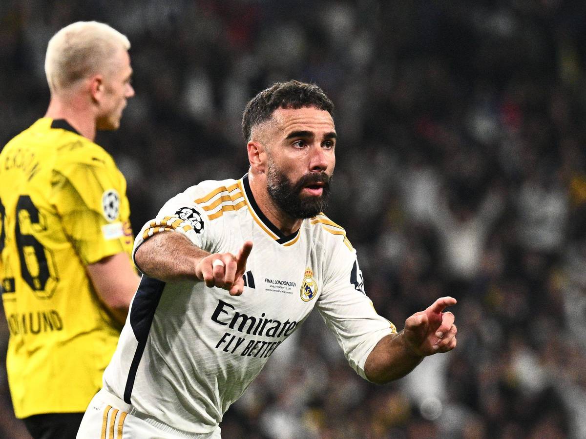 Dani Carvajal jubelt nach seinem Tor im Champions-League-Finale gegen Dortmund