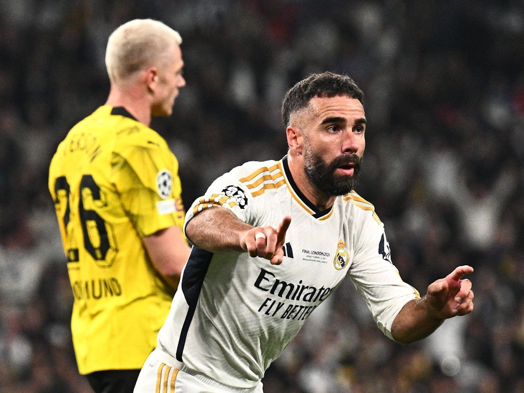 Dani Carvajal jubelt nach seinem Tor im Champions-League-Finale gegen Dortmund