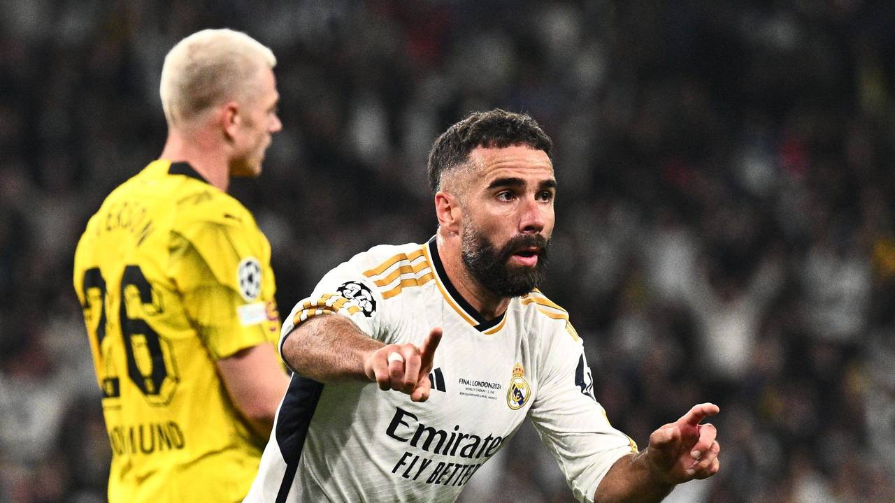 Dani Carvajal jubelt nach seinem Tor im Champions-League-Finale gegen Dortmund