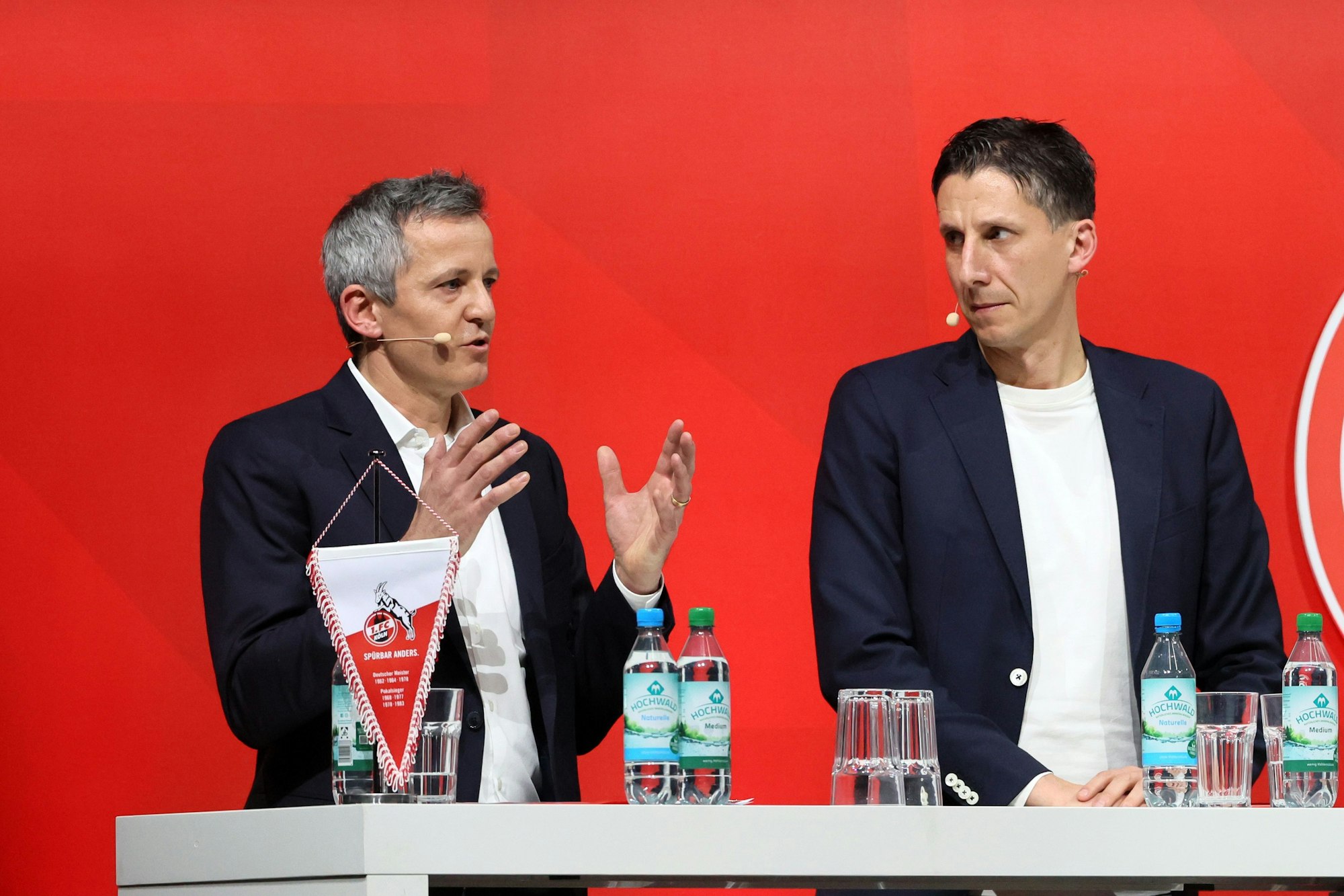 1. FC Köln, MMC-Studios, Mitgliederstammtisch,  von links: Philipp Türoff und Christian Keller
