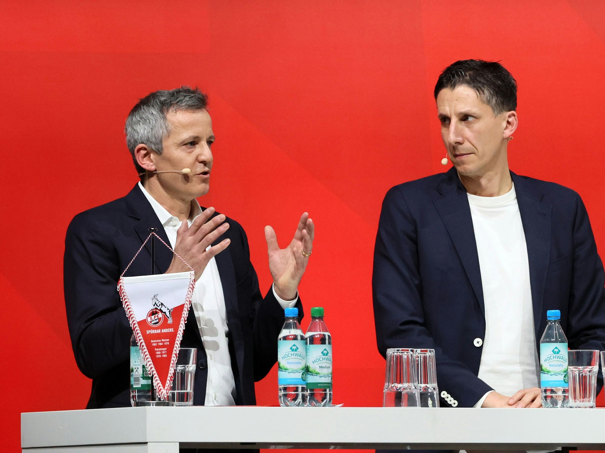 1. FC Köln, MMC-Studios, Mitgliederstammtisch, von links: Philipp Türoff und Christian Keller