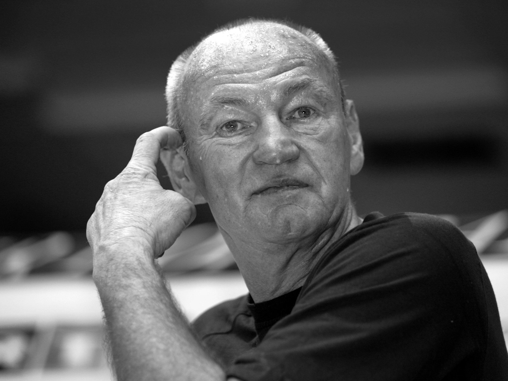 Box-Trainer Manfred Wolke, aufgenommen am 21.03.2007 beim Training seines Schützlings Henry Maske im Festsaal des Hotels "Bayerischer Hof" in München.