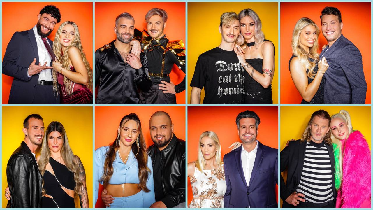 V.o.l.: Umut Tekin und Emma Fernlund, Rafi Rachek und Sam Dylan, Tessa Bergmeier und Freund Jakob, Vanessa Schmitt und Raúl Richter V.u.l.: Freund Michael und Gloria Glumac, Alessia Herren und Partner Can, Sarah Kern und Tobias Pankow, Theresia Fischer und Stefan Kleiser