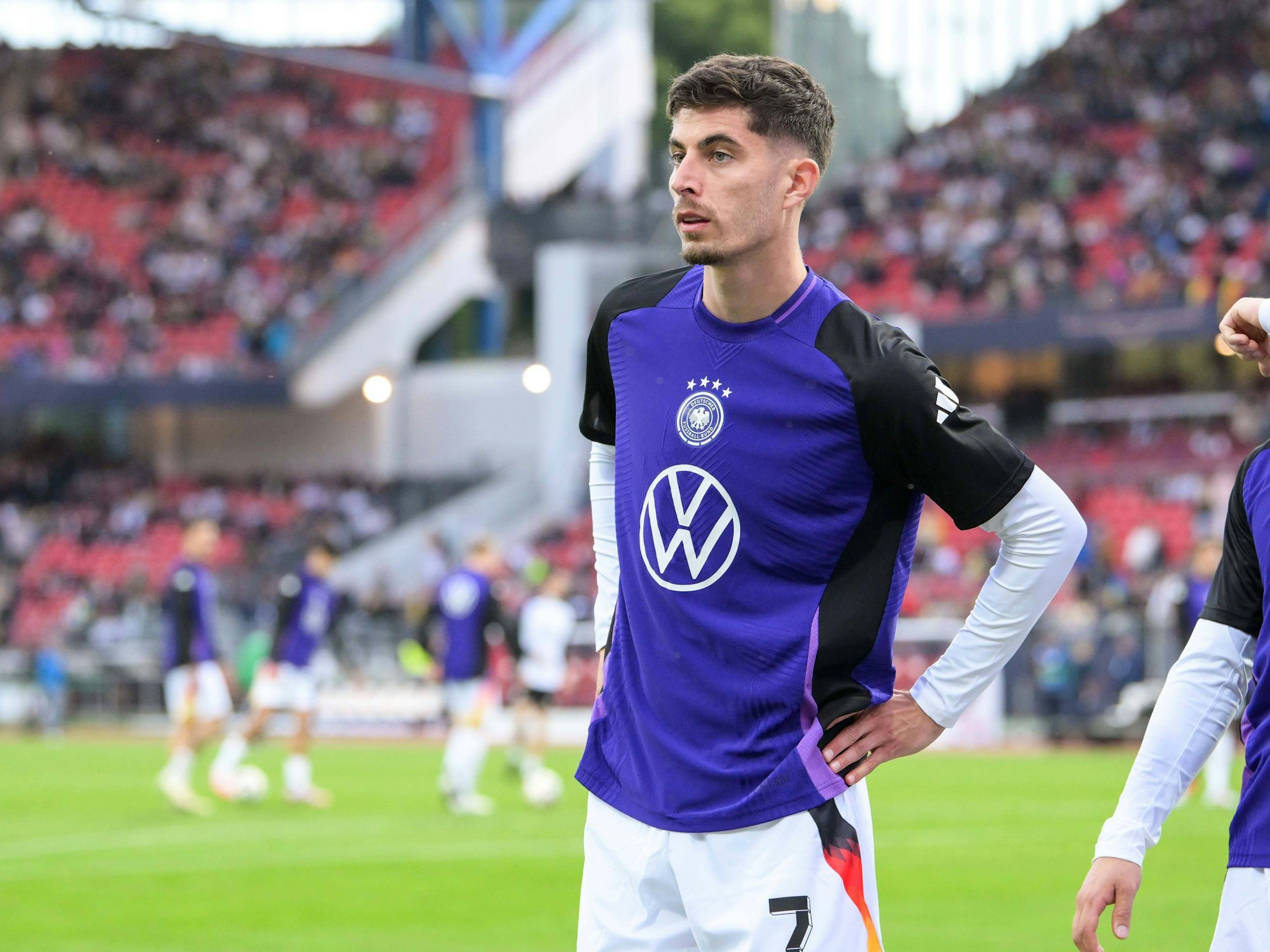 DFB-Angreifer Kai Havertz vor dem Testspiel gegen die Ukraine am 3. Juni 2024.