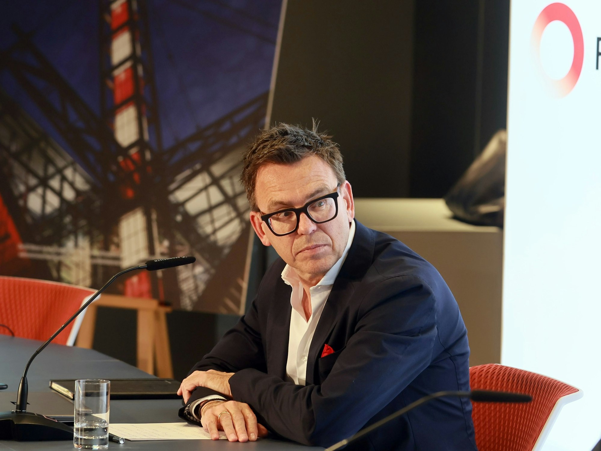 FC-Geschäftsführer Markus Rejek auf einer Presseveranstaltung am 7. Mai 2024.