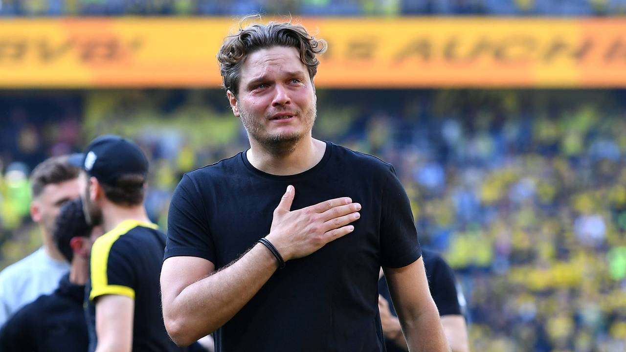 Edin Terzic weint enttäuscht nach dem Verpassen der Deutschen Meisterschaft.