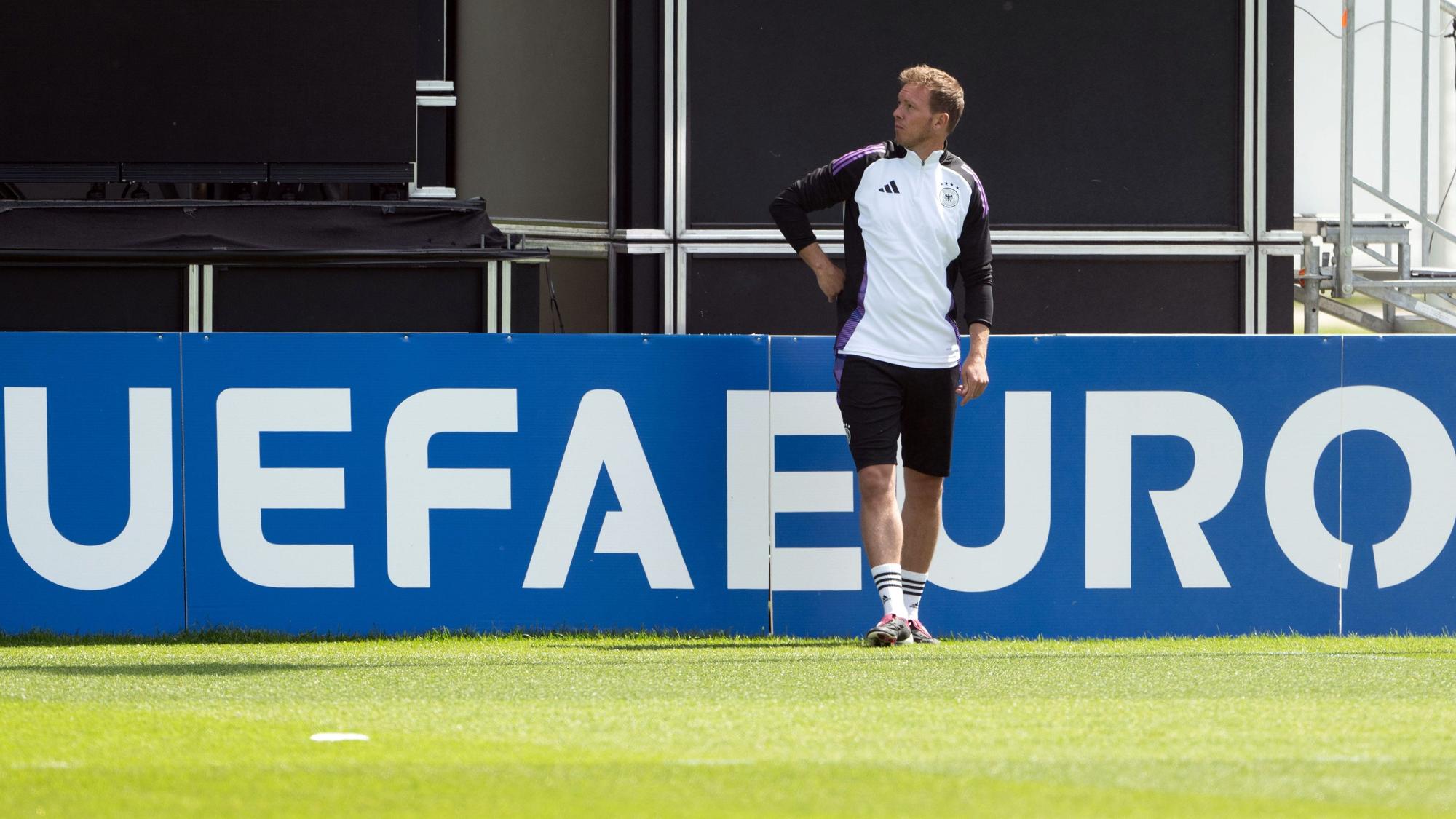 Julian Nagelsmann am 13. Juni 2024 beim Training der deutschen Nationalmannschaft vor der EM 2024.