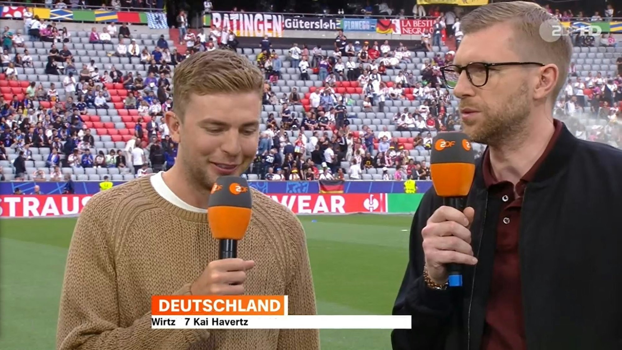 Christoph Kramer und Per Mertesacker sprechen vor dem EM-Eröffnungsspiel im ZDF über ihre erste kleine Meinungsverschiedenheit.