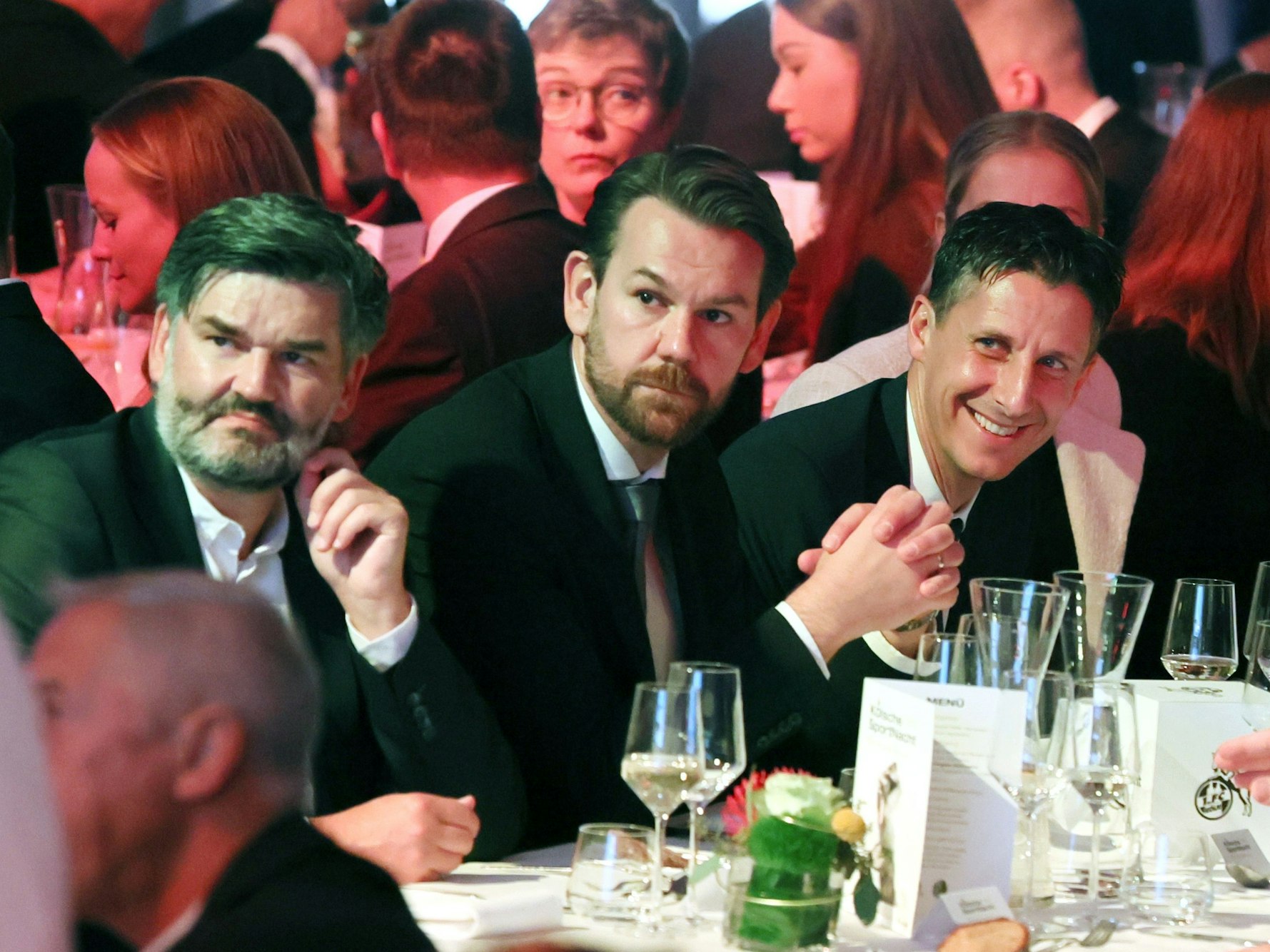 Kölsche Sportnacht 2022 in der Flora Köln: Michael Rudolph, Thomas Kessler, Christian Keller (alle 1. FC Köln).