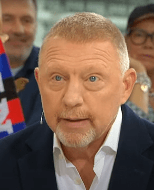 Tennis-Ikone Boris Becker bei der Runde im Sport1-Doppelpass.