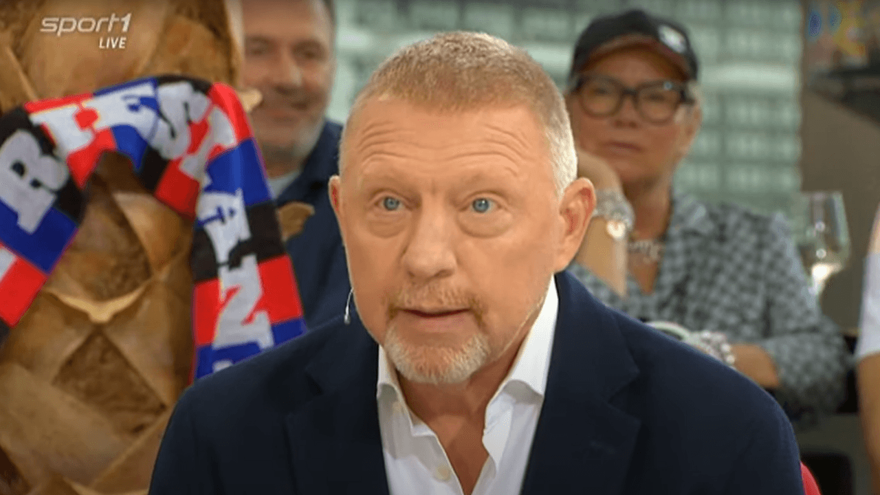 Tennis-Ikone Boris Becker bei der Runde im Sport1-Doppelpass.