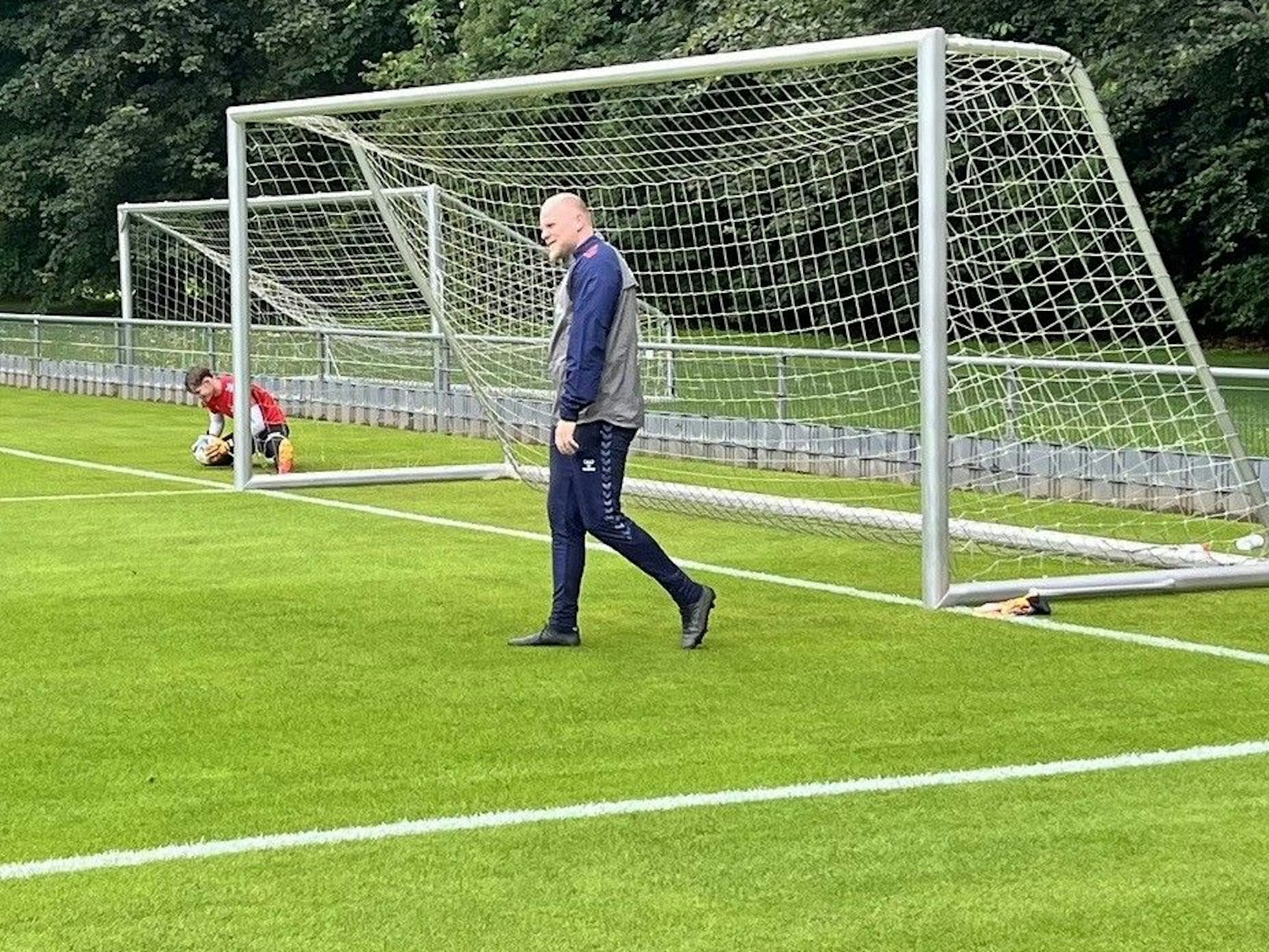 Kersten Kuhl beim Training der U21 des FC.