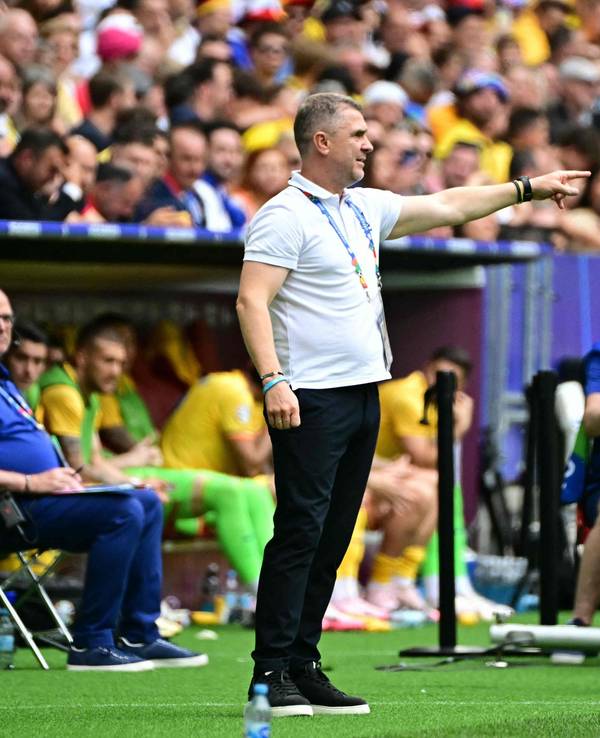 Ukraine-Coach Serhij Rebrow verlor mit seinem Team am Montag (17. Juni 2024) gegen RUmänien