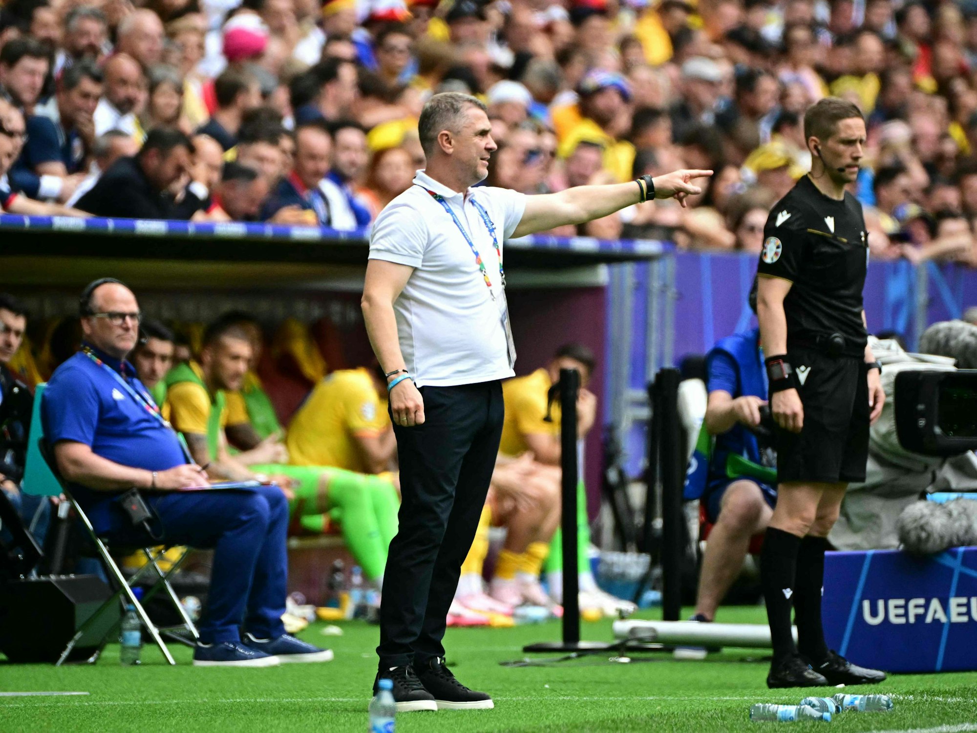 Ukraine-Coach Serhij Rebrow verlor mit seinem Team am Montag (17. Juni 2024) gegen RUmänien