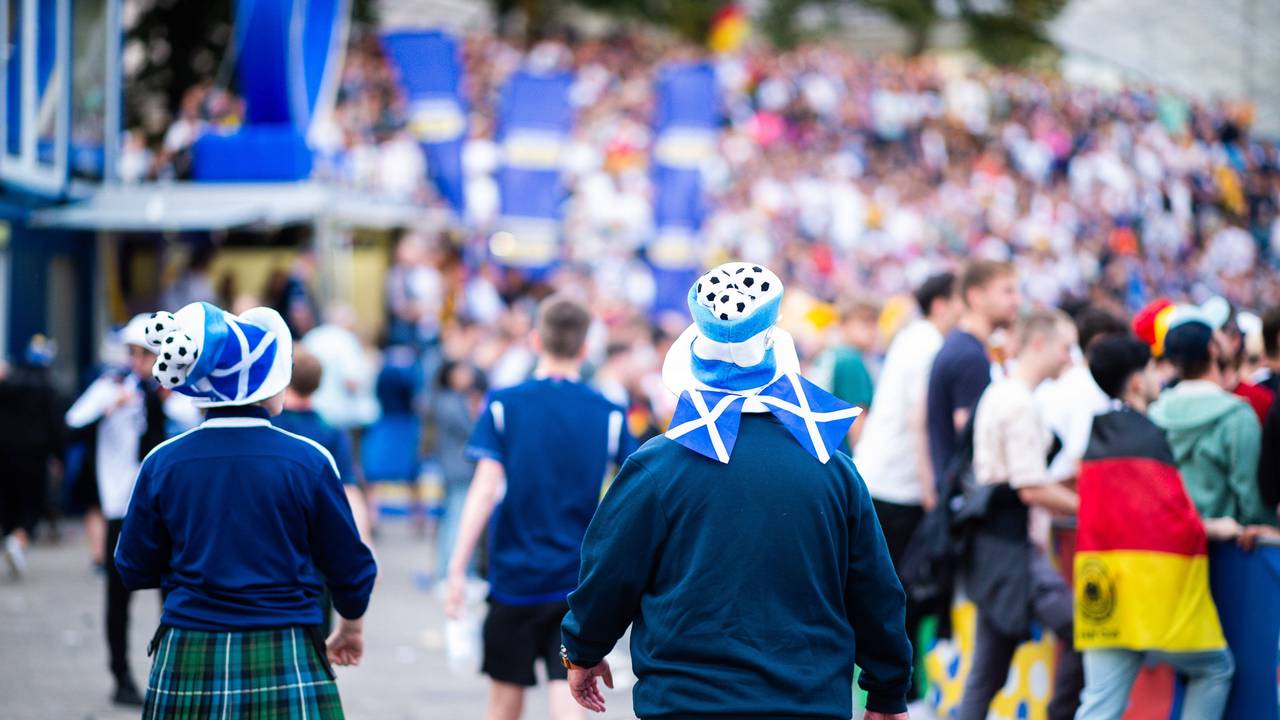 Schottland-Fans bei einem EM-Fanfest.