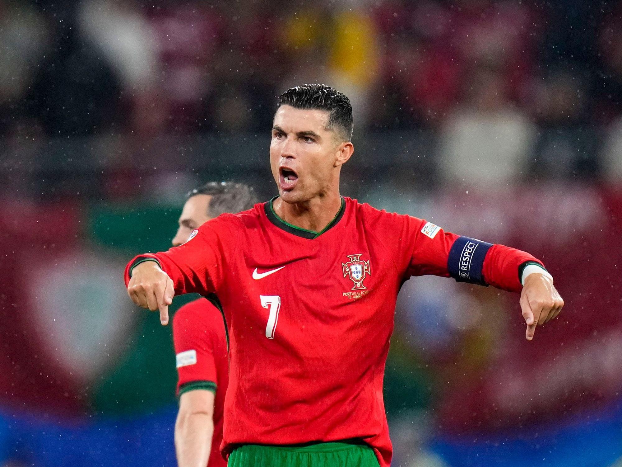 Cristiano Ronaldo am Dienstag (18. Juni 2024) im EM-Spiel Portugals gegen Tschechien.