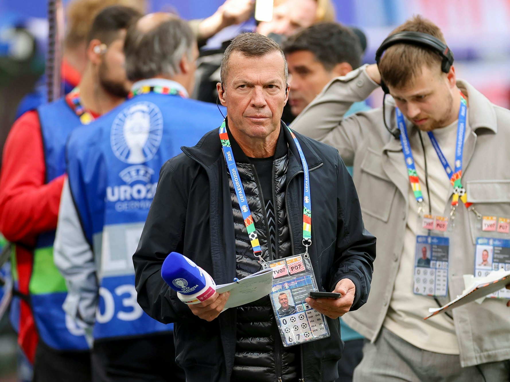 RTL-Experte Lothar Matthäus vor dem Spiel Polen gegen die Niederlande am 16. Juni 2024 in Hamburg.