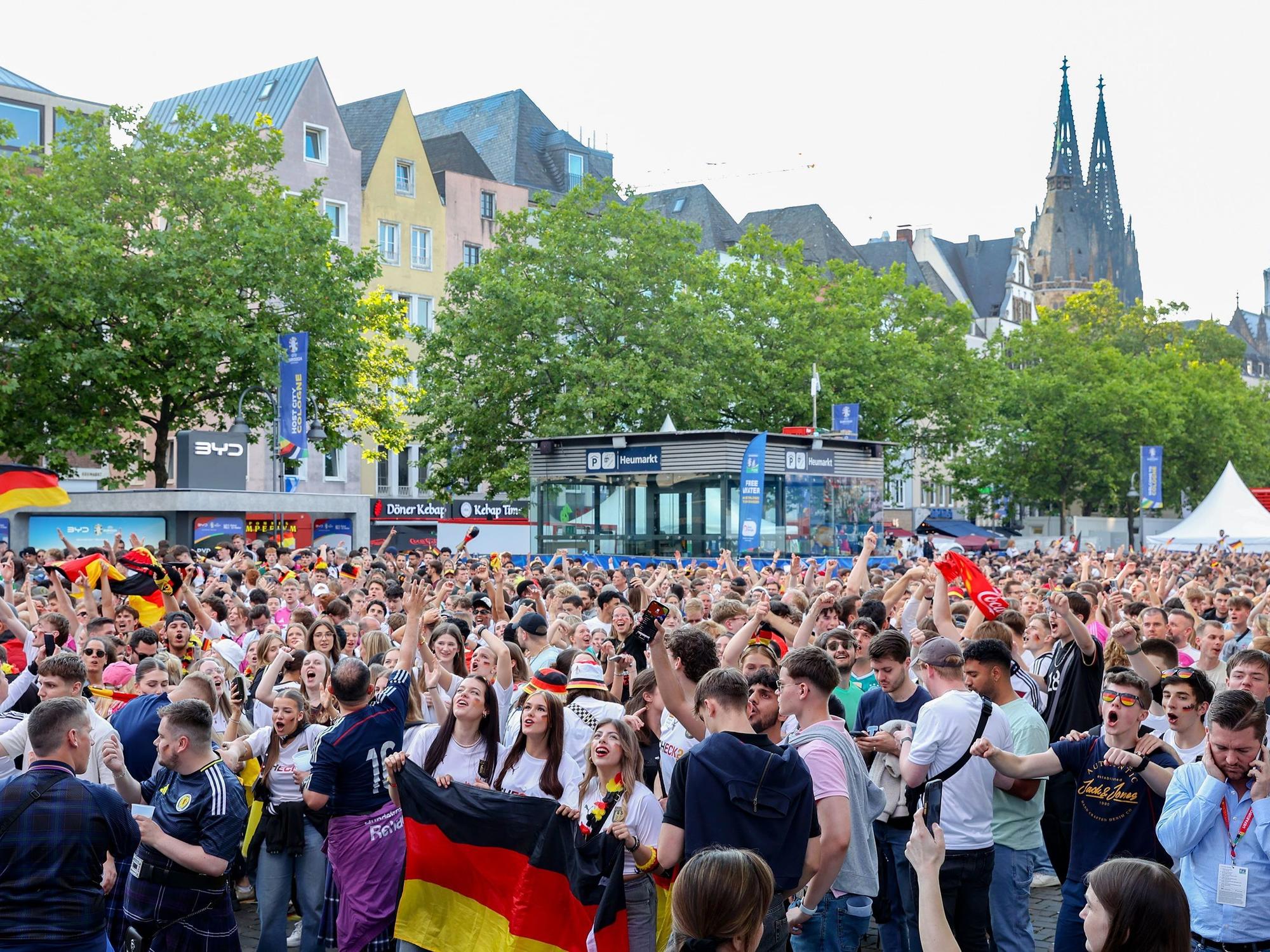 EM-Public-Viewing am Heumarkt.